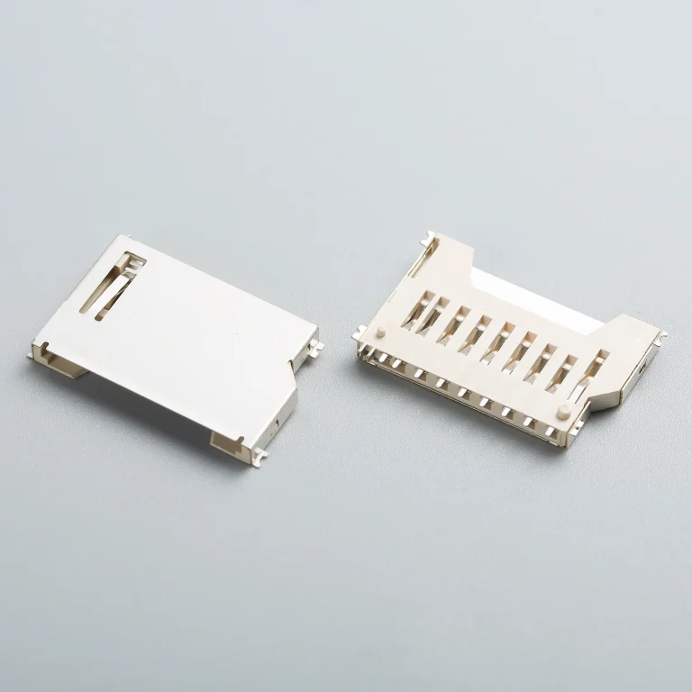 2.BSDF11B1N1113 SD 卡座短体 SMT PUSH 白胶