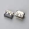 2.BUSF04B2N12133 USB2.0 AF 板上型DIP L=10.0mm 四个鱼叉脚 无卷边 短体