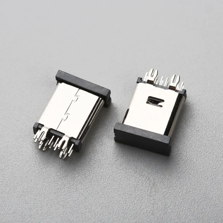 5.BUSF142BXN12374ST USB TYPE C 14P 母座 立式DIP H=10.0mm