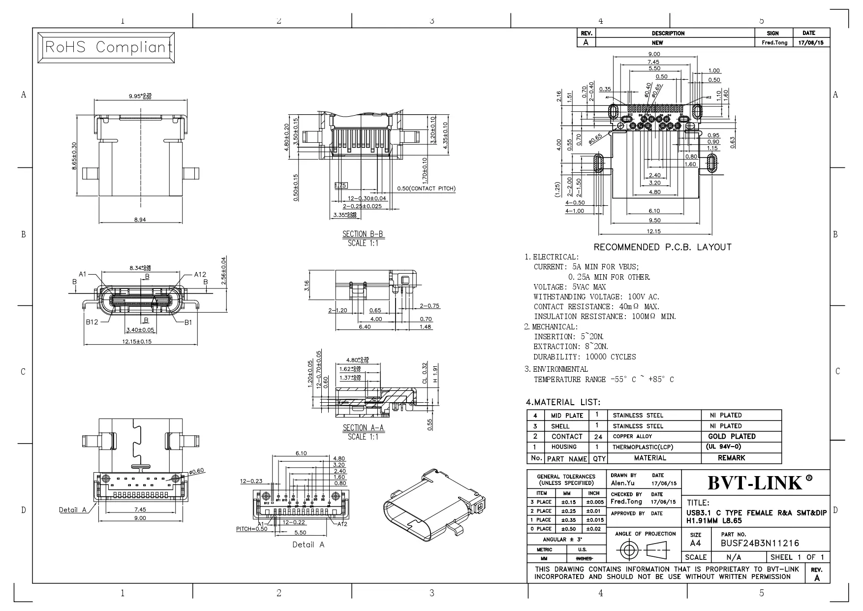 13.BUSF24B3N11216-USB TYPE C 24P  母座  沉板式 前插后贴  H=1.91mm_page-0001 (2)