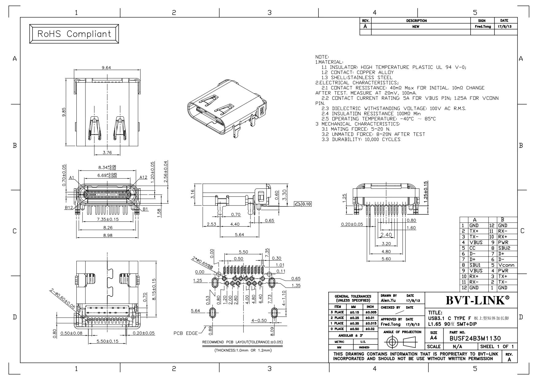 20.BUSF24B3N1130-USB  TYPE C 24P 母座 板上型 前插后贴 后盖掏料_page-0001