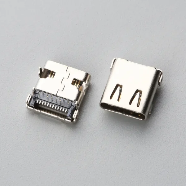 20.BUSF24B3N1130 USB TYPE C 24P 母座 板上型 前插后贴 后盖掏料