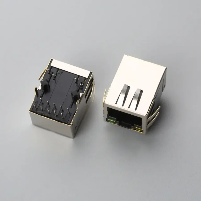 17.BRJF081B1N42127ST RJ45 板上型DIP 千兆 带灯带弹片