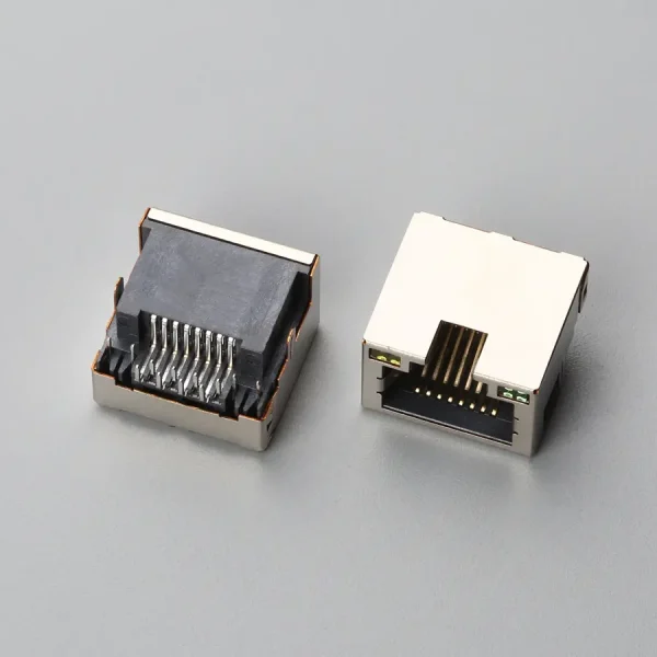 4.BRJF08B1N1101 RJ45 沉板式DIP H=4.20mm 带灯(左黄右绿)