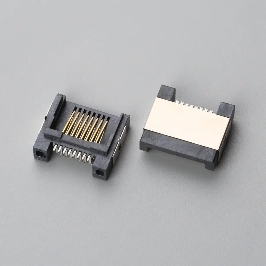 8.BRJF08B1N1112 RJ45 半边沉板式SMT H=4.60mm
