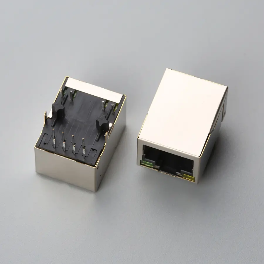 16.BRJF081B1N12134ST RJ45 板上型DIP 百兆 带灯