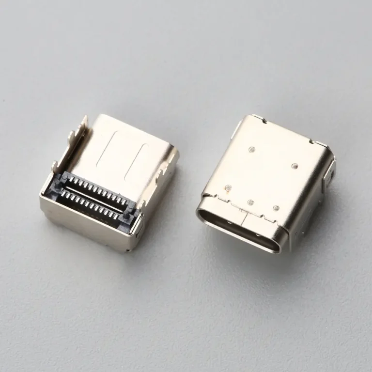 25.BUSF24B3N11308 USB TYPE C 24P 母座 板上加高型 双SMT CH=3.40mm 尾部无焊点