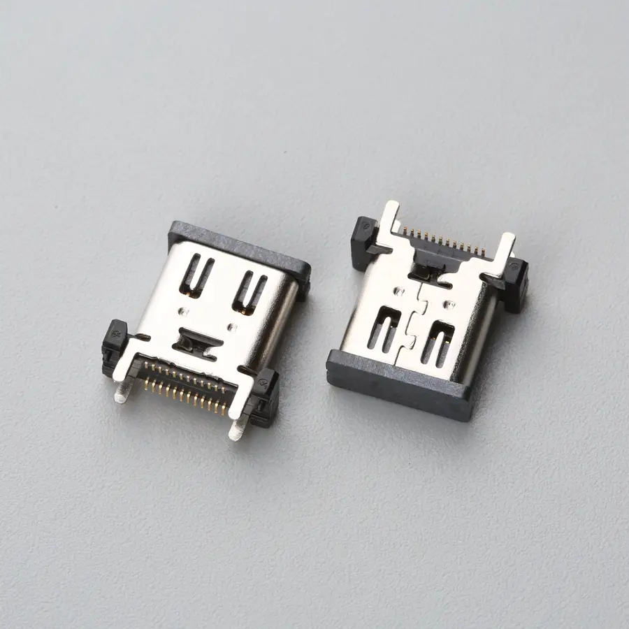28.BUSF242B3N11328SR USB TYPE C 24P 母座 立式SMT H=10.0mm