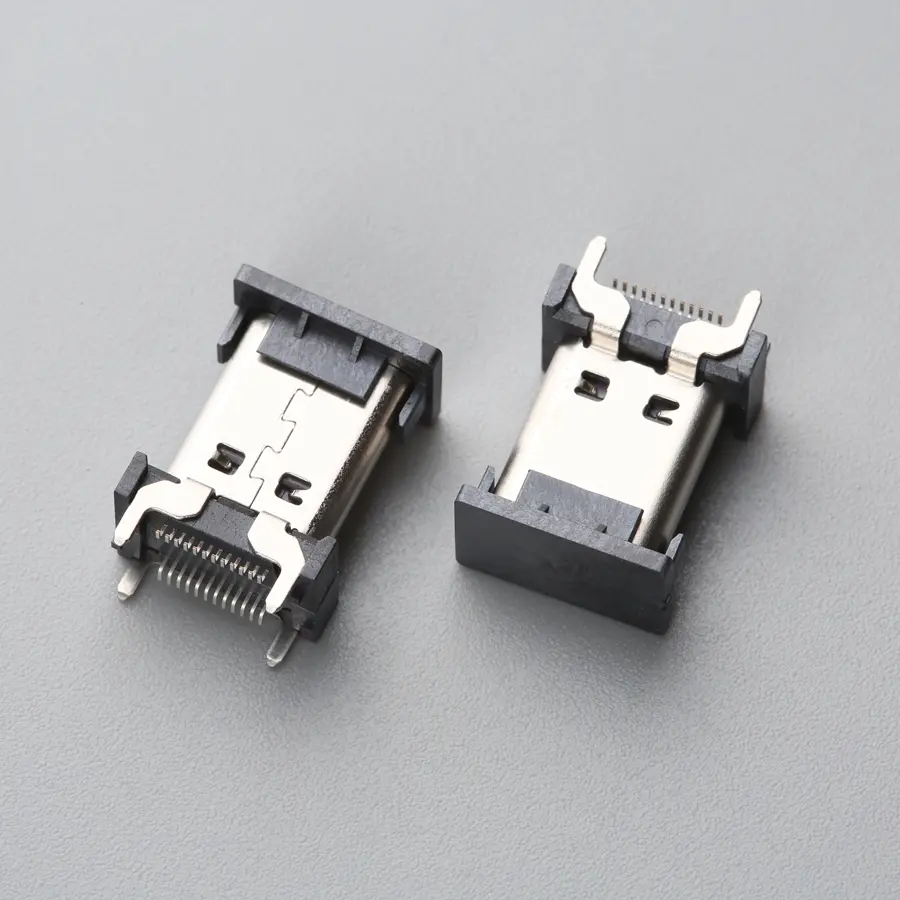 29.BUSF242B3N11340SR USB TYPE C 24P 母座 立式SMT H=13.5mm