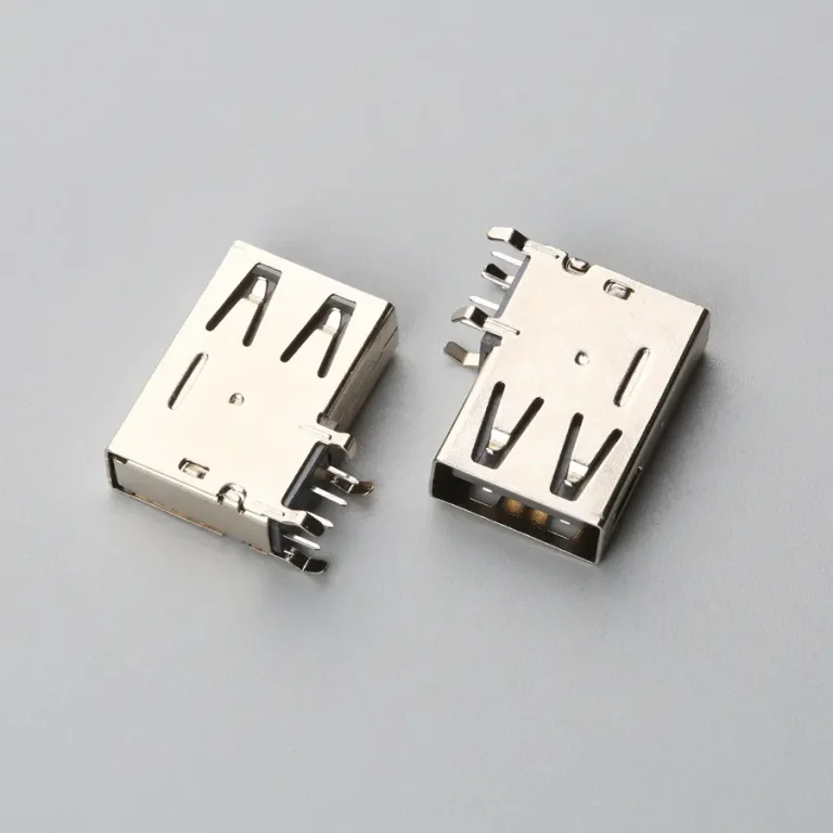 7.BUSF04B2N1225 USB2.0 AF 侧插DIP 无卷边弯脚