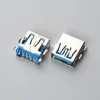 10.BUSF09L3N12247 USB3.0 AF 沉板式DIP H=4.46mm 外壳鱼叉脚 带卷边