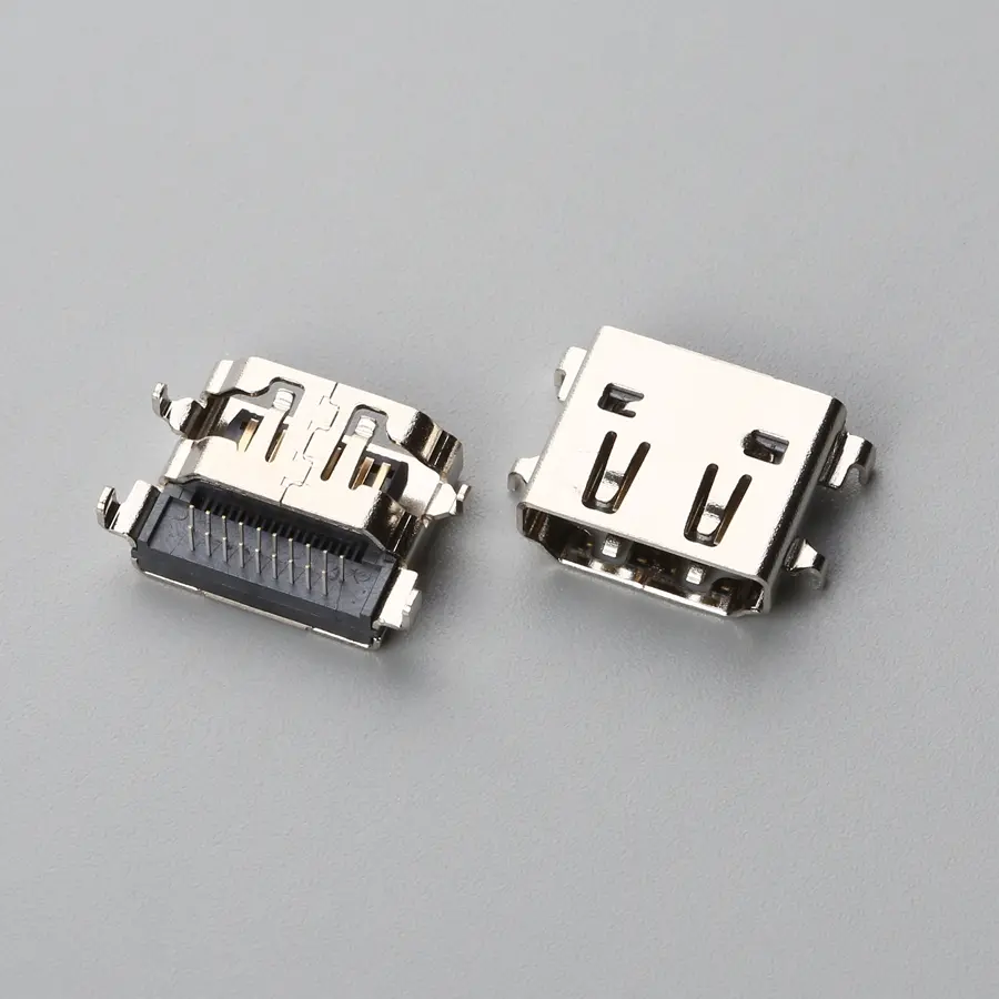 5.BHDF19B3N1231 HDMI AF 正向沉板DIP H=3.75mm