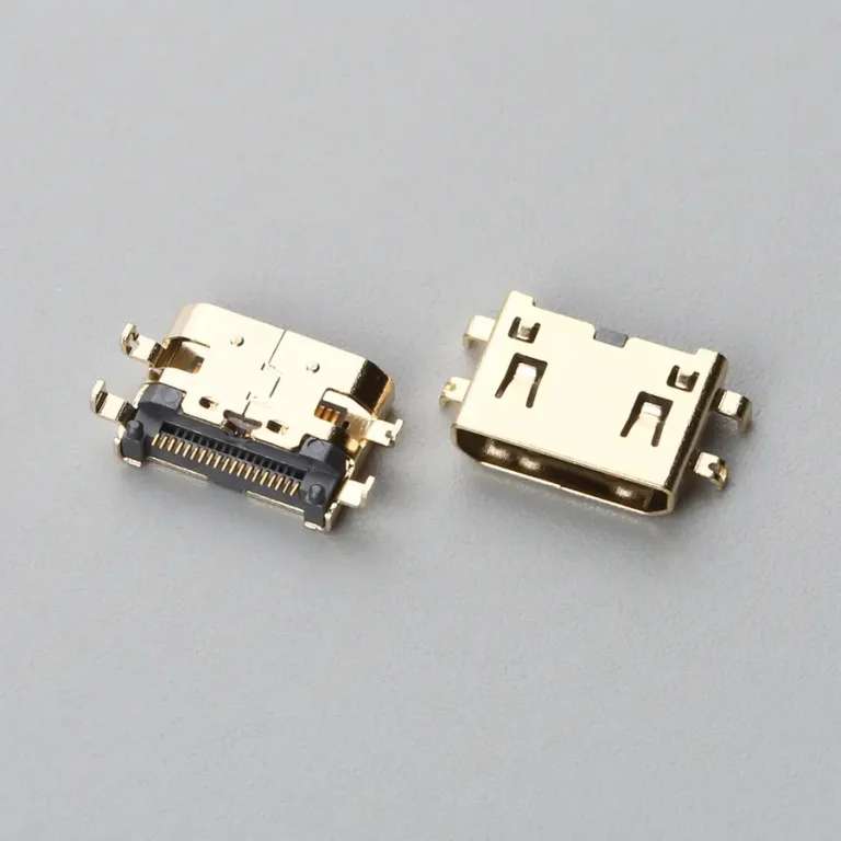 16.BHDF192B1A11345SR HDMI CF 平口沉板式SMT H=0.80mm 4脚插板