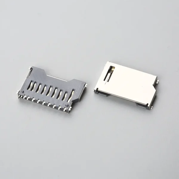 1.BSDF11B1N1115 SD 卡座短体 SMT PUSH 黑胶