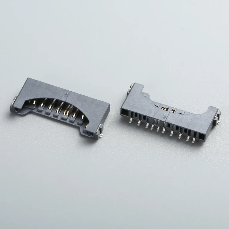 5.BSDF10B4M1129 SD 卡座SMT 简易式 全塑黑色带助焊片